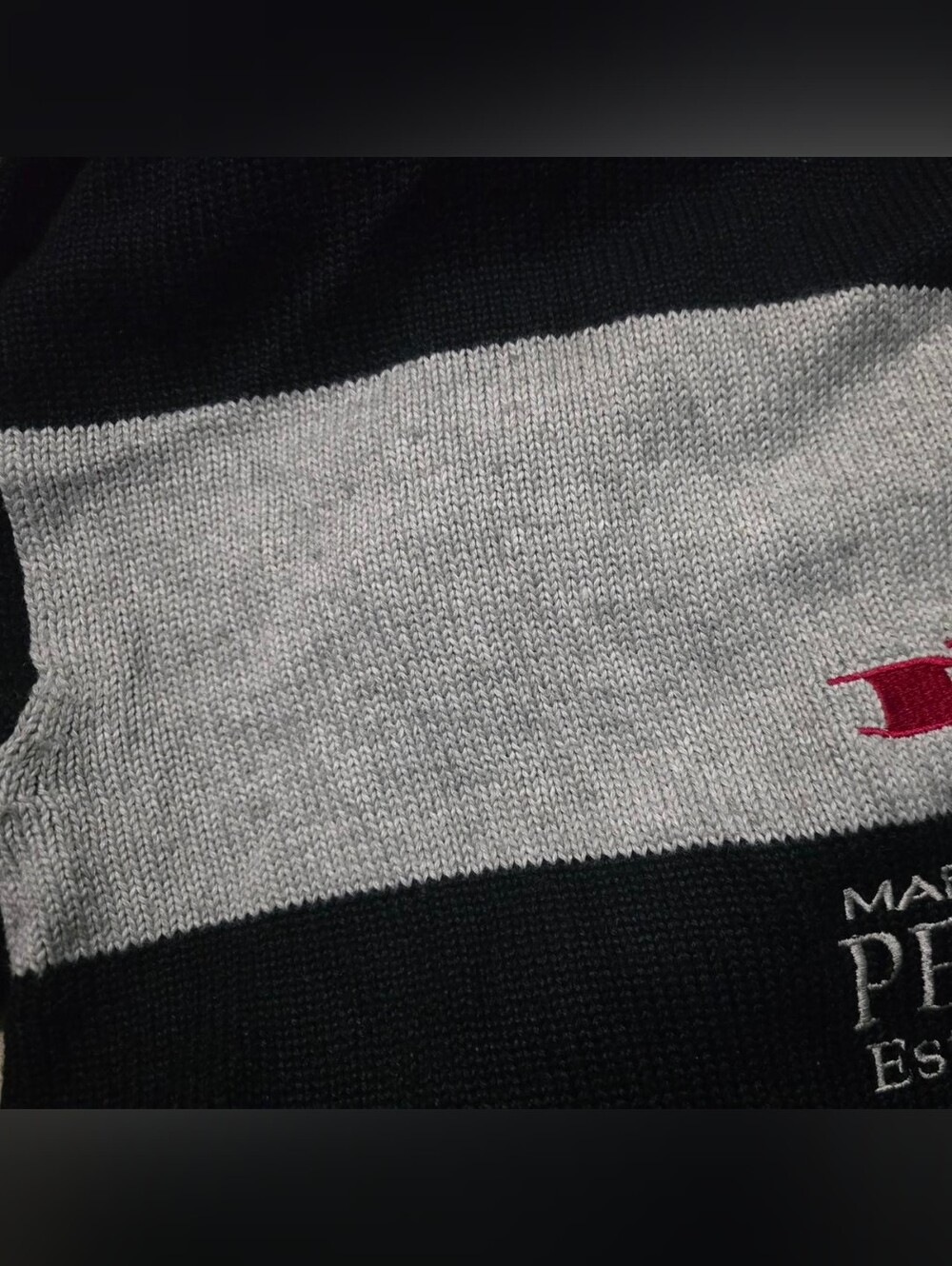 Vintage Pelle Pelle Marc Buchanan Knit Sweater 90s Y2K Embroidered Wool Blend XL - Picture 8 of 8